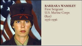 #TributetoaVeteran - 1stSgt Barbara Wamsley US Marine Corps (Ret) 1976-1996