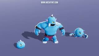 www.Meshtint.com | Cyclops Minion Giant Evolution Pack Cute Series | Animations