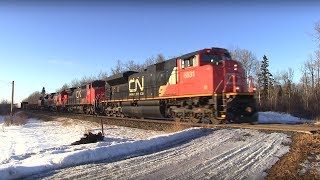 CN Train Spotting HD: CN 8831 2137 2115 \u0026 8918 Flys U772 By With Loud K5LLA Blasting! 6/8 3/12/18