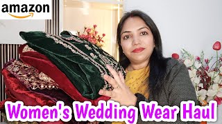 Amazon Women's Wedding Wear Haul || Velvet Suit Haul || Wedding Wear Haul || Priti Sharma Vlogs