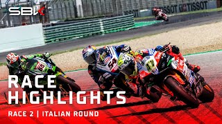 Highlights of a DRAMATIC Race 2 at Imola 😱 | #ITAWorldSBK 🇮🇹 2023