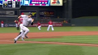 NYY@MIN: Refsnyder opens scoring with double in 1st