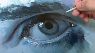 How I paint a REALISTIC eye || OIL PAINTING TUTORIAL