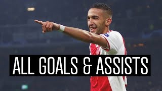 ALL GOALS \u0026 ASSISTS - Hakim Ziyech 2018/19