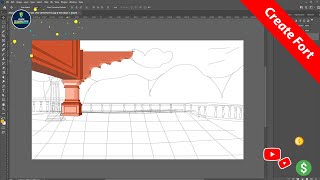 How to make fort background design in Photoshop || आपने कार्टून वीडियो के लिए बैकग्राउंड कैसे बनाये?