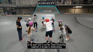 Oakley introduce 100 total newbies to skateboarding at Graystone!