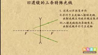 05凹透镜三条特殊的光线  透镜及其应用  中学物理