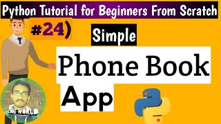 #24 simple phone book in python| Python Tutorial for Beginners [From Scratch]|Python Tutorial