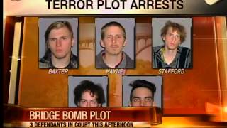 Noon: Bridge bomb plot suspects in court