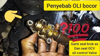 PENYEBAB OLI MESIN BOCOR, SAMPING KANAN,GANTI SEAL OCV OIL CONTROL VALVE,SEAL KRUK AS SUZUKI SX4