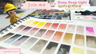 Swatching the whole Deep Deep Light Watercolour Collection | Part 1