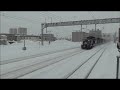 【雪煙】寝台特急カシオペア＆トワイライトエクスプレス 白石駅 jr北海道dd51重連