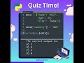 Python Dictionary Quiz! 🧠