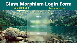 How to Make a Glass Effect Login Form โ Easy UI Design Tutorial #login #cssprojects #webdesign