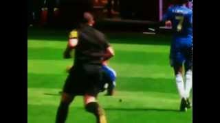 Chelsea vs Man City | Ivanovic Red Card Tackle On Kolarov, 12/08/12 Community Shield Match |