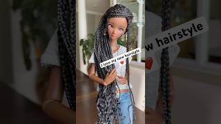 How my Smart doll got her new braided hairstyle 🤣 #smartdoll #smartdolls #diywig Rate her hair