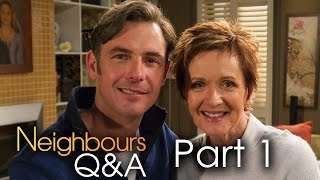 Neighbours Q\u0026A - Benji McNair (Mal Kennedy) \u0026 Jackie Woodburne (Susan Kennedy ) - Part 1