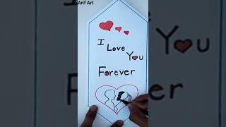 Drawing of Couple in Card Love you forever