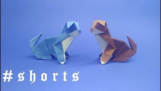 Origami Dog. How to make a Dog with paper. #shorts