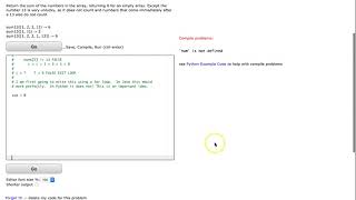Codingbat - sum13 (Python)