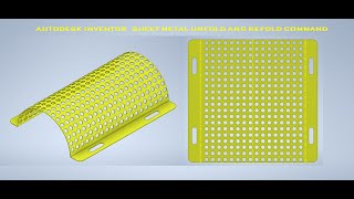 Unfold \u0026 Refold Command in Autodesk Inventor 3d || Perforated Sheet in Autodesk Inventor Sheet metal