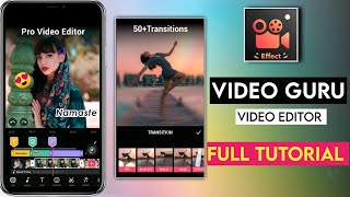 Video guru app tutorial | video guru | Youtube video editor