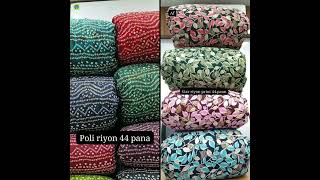 14kg Poly Rayon Procian Foil Prints Fabrics 43 Panna Width Printed Fabrics Wholesaler Rushan Silk