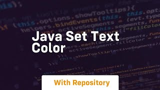 java set text color
