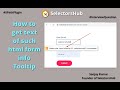 How to get text of tooltip for email validation in selenium | interview question