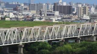 2016 08 15 トワイライトエクスプレス瑞風 近畿車輛 出場 DE10-1733牽引 赤川鉄橋 おおさか東線 キイテ87