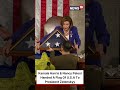 zelensky speech congress pelosi u0026 us vp harris get ukraine flag from zelensky russia ukraine war