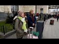 ukraine crowds at train station as people flee lviv