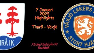 TIMRÅ VS VÄXJÖ | 7 JANUARI 2025 | SHL | HIGHLIGHTS