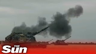 Russian troops unleash howitzers against Ukrainian targets