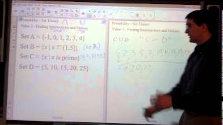 Honors Unit 12 - Probability - Set Theory Video 3 - Finding Intersections and Unions