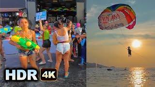 PHUKET Patong Beach Bangla Road Thailand - Wet Bikini Water Gun Fight  Thai New Year 2024 Songkran