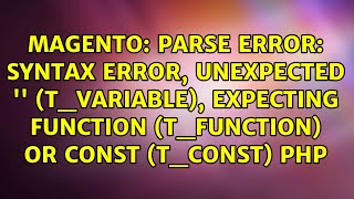 Parse error: syntax error, unexpected '$servername' (T_VARIABLE), expecting function (T_FUNCTION)