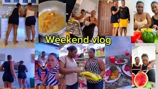 Yon weekend vlog ak jumelle yo,fè mache/fè manje/lave /ranje Frigidaire/al legliz...