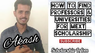 How to Find and Search Professor or Supervisor and Universities for Mext Scholarship Japan