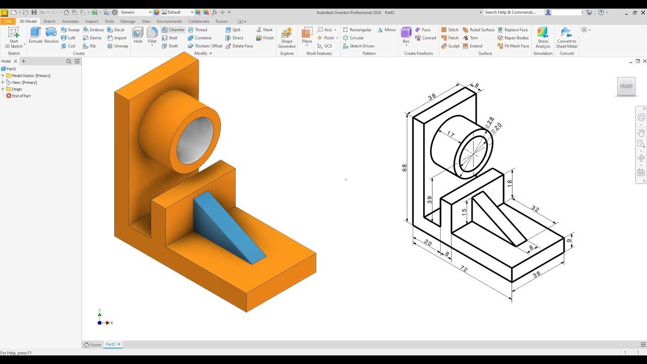 Autodesk Inventor Tutorial 36 Youtube