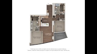 LVL29 Luxury Highrise - B3 Model Home, Apartment Tour - Pool/South View