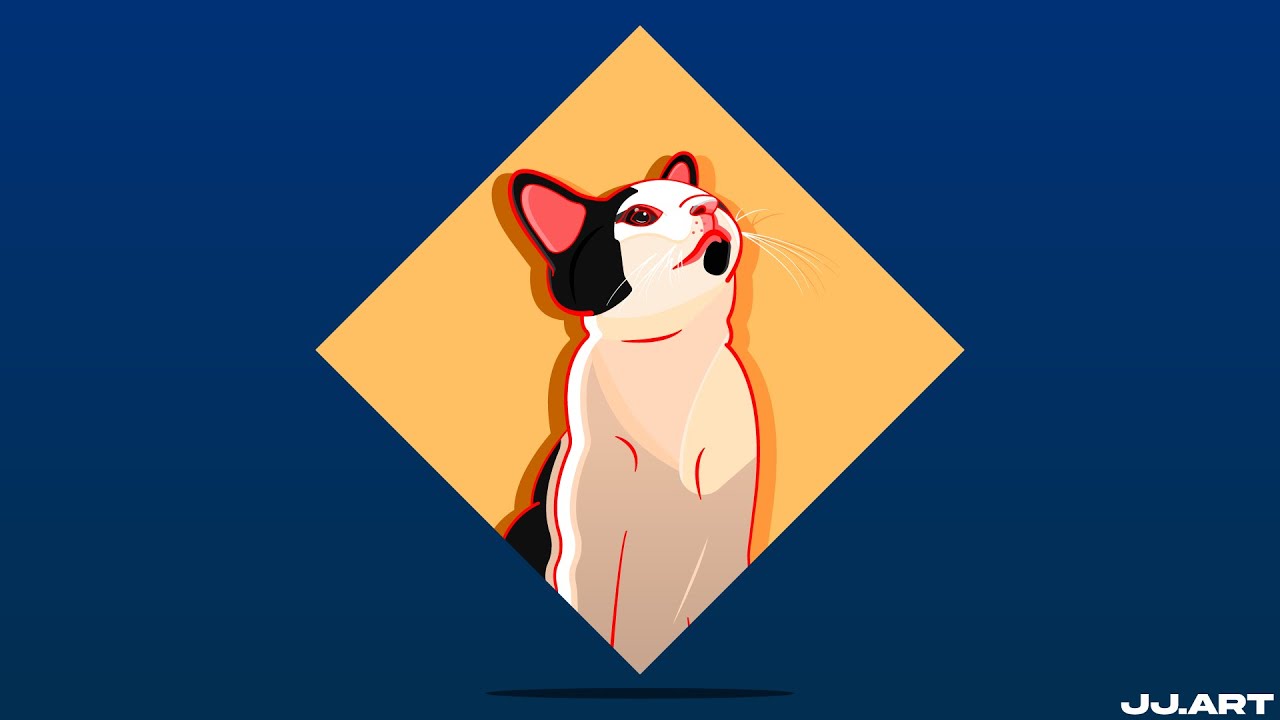 Cat Vector Adobe Illustrator Youtube