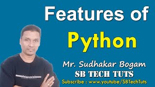 Features of Python | Python Features | Python Programming | in Telugu