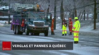 Verglas et panne d'électricité à Québec