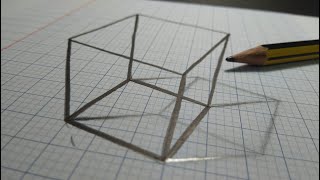 3D Drawing Cube - How to draw 3D Cube Tricks Art