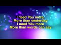 i need you more.guy penrod lyrics