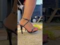 Patent strappy heels