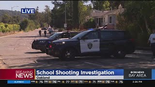Mother talks about anxious moments after she heard gunfire outside Oakland school facility