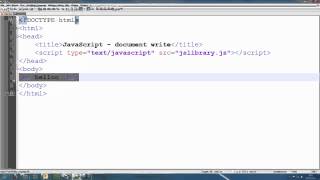 JavaScript Tutorial 2 - document write