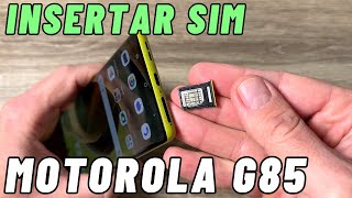 Cómo insertar tarjeta SIM y memoria en Motorola G85